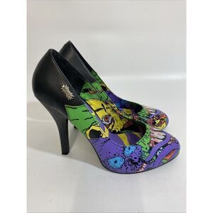 Womens Demonia Punk Goth Zombie Wearable Art Pumps Heels Shoes 9